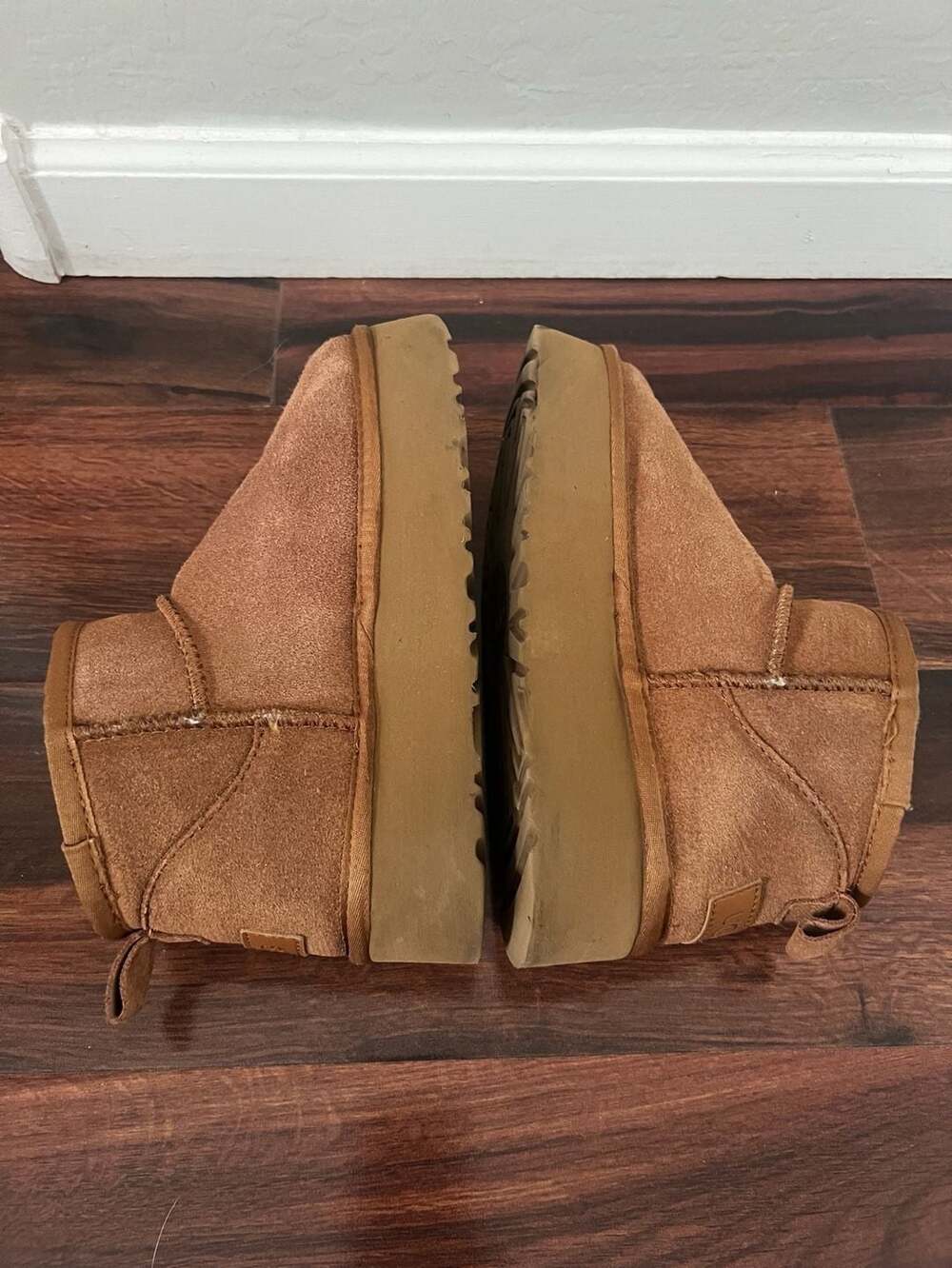 UGG Becca Mini Platform Boots in Chestnut – Women’s Size 6 - Picture 7 of 13